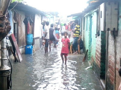 Le slum de Gandhi Nagar